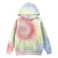 thumbnail image 4 of XADYUY Girls Hoodies 7-8 Cute Preppy Hooded Sweatshirts for Teen Girls Oversized Long Sleeve Girls Pullover Top Lightweight Fall Clothes for Tween Girls with Pocket,5-6 Years Light Blue, 4 of 5