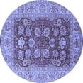 thumbnail image 1 of Ahgly Company Indoor Round Oriental Blue Industrial Area Rugs, 5' Round, 1 of 4