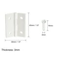thumbnail image 2 of Uxcell 4Pack 45x38mm Acrylic Hinges Hardware Folding Hinge with Screws Nuts, White, 2 of 6