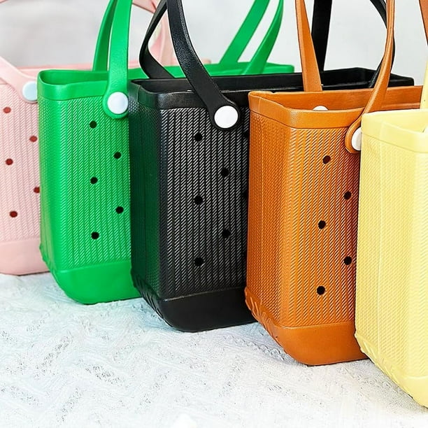 Rubber tote bag with handles hotsell