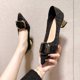 thumbnail image 2 of Zapatos de tacón puntiagudos a la moda para mujer, tacones altos informales para mujer, tacones cuadrados pequeños de fiesta de alta calidad, tacones altos cómodos 36 Gao Jinjia LED, 2 of 2
