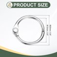 thumbnail image 2 of Uxcell 0.6" x 0.8" Loose Leaf Binder Rings, 30 Pcs Metal Book Rings Nickel Keychain Ring for Paper Index Cards Flash Card Notebook Rings Office Home Book Binder, Silver Tone, 2 of 7