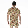 thumbnail image 2 of Donuts Pattern Short Sleeve Men'S Rompers, Food Lover Casual Summer Jumpsuits Outfit, 2 of 4