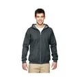 thumbnail image 1 of Gildan Men's Satin Label 1x1 Rib Zipper Pouch Pocket Hoodie, Style G18600, 1 of 1