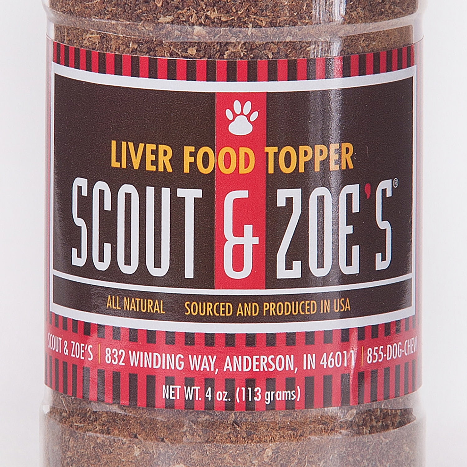 Scout & Zoe's: Pet Food Topper - Beef Liver Powder - 4oz Bottle, Dogs & Cats, Natural Single Ingredient Meal Enhancer, Protein Booster,Sourced
