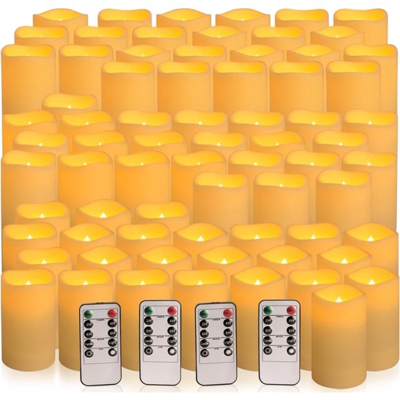 Set de 72 velas impermeables sin llama para exteriores YOROXRG