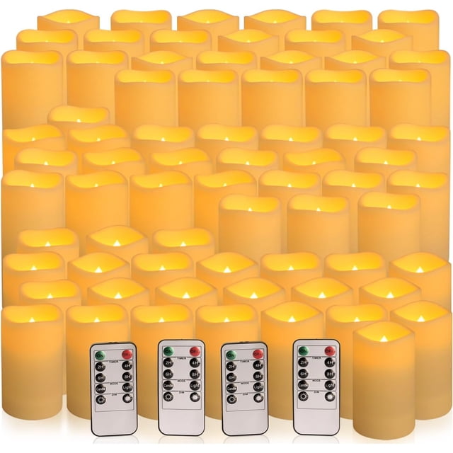 Set de 72 velas impermeables sin llama para exteriores YOROXRG