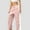 Pink, variant on Womens High Waist Casual Pants Elastic Waist Straight Leg Sweatpants Lightweight Drawstring Trendy Relaxed Fit Trousers with Pockets