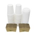 thumbnail image 2 of Durable White Paper Hot Coffee Cups with Cappuccino Lids and Protective Corrugated Cup Sleeves, Qty of 50 (White 12oz), 2 of 7