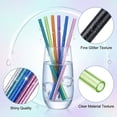 thumbnail image 5 of Reusable Plastic Flash Cup Straw, Glitter Coated Drinking Tube for Tumblers and Glasses, Eco Friendly Smoothie Straw for Home and Party Use, 5 of 6