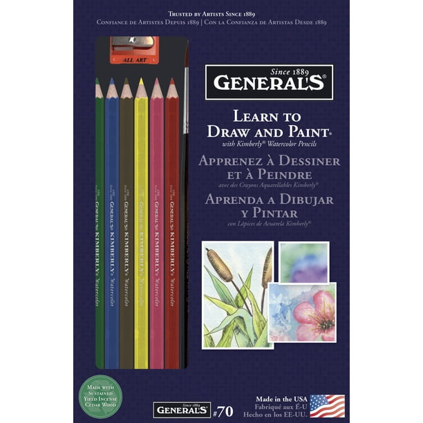 General's Pencil Learn to Draw and Paint with Watercolor Pencils Set
