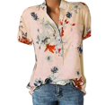 thumbnail image 1 of Sonducket Camisa de mujer Blusa casual estampada Cuello en V Top de manga corta Prendas para la parte del cuerpo Albaricoque 4XL Sonducket AP002115-23, 1 of 5