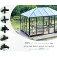 thumbnail image 4 of Jocisland 14x9.5x9 ft Hybrid Polycarbonate Greenhouse Quick Connector Fast Assembly Black, 4 of 9