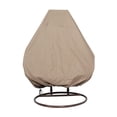 thumbnail image 3 of Maykoosh Wicker Hanging 2 person Egg Swing Chair With Outdoor Cover, Egg Swing chair with stand and cushions in charcoal and Zipper Closure, 3 of 10