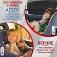 thumbnail image 5 of Baby Car Sun Shade, 2 Pieces Car Sun Sock, Block UV Rays, Rear Car Sun Protection for Children and Pets (Black) (L), 5 of 5