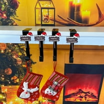 Grrvtrz Hot Selling Christmas Decorations with Right Angle Hooks Long Stockings-shaped Hooks Toys Holiday Fireplaces Christmas Stocking Hooks,Decoration Supplies,Home Decor