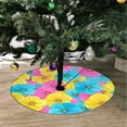 thumbnail image 2 of FMSHPON Flowers Seamless Pattern Xmas Christmas Tree Skirt Stand Mat for Holiday Party Decoration Indoor Outdoor 48 inches, 2 of 3