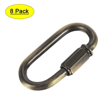 

Uxcell 5mm Oval Shape Quick Link Screw Lock Chain Connector Bronze 8 Pack