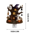 thumbnail image 3 of Halloween Haunted Tree House Plug-In Night Light,Acrylic Ghost Pumpkin Decor Wall Sconce Lamp for Bedroom Livingroom Fall Decoration, 3 of 6
