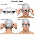 thumbnail image 5 of Adult Unisex Swim Goggles, Mirror Coated Swimming Goggles with Adjustable Strap for Pool and Training, TIKA, 5 of 7