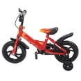 thumbnail image 4 of Bicicleta para niños de 12 pulgadas con ruedas de espuma y marco de acero con alto contenido de carbono, bicicleta deportiva para niños con ruedas de entrenamiento para niños pequeños, color rojo, 4 of 15