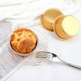 thumbnail image 4 of Disposable Creme Brulee Ramekins, 50pcs 5oz Baking Cups Ramekins Aluminum Foil Dessert Cups, Gold Cupcake Liners Mini Muffin Pans, Recyclable Economical Catering Favor Baking Cups for Party, 4 of 4