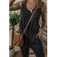 thumbnail image 5 of Versatile Sleeveless Black Jumpsuit for Women - Adjustable Drawstring Waist | [ZhiHiMeRi] | (US 8-10)M, 5 of 8