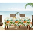 thumbnail image 3 of Newbridge Rectangle Vinyl Flannel Backed Tablecloth, 60 x 120 Inch, Hawaii Tropical Palms and Pineapples, 3 of 9