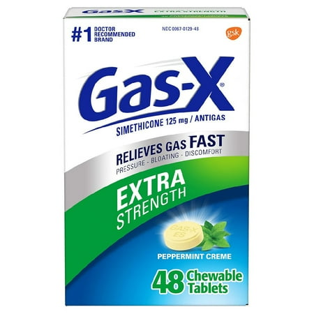 Gas-X Extra Strength Gas Relief Chewable Tablets Peppermint Creme