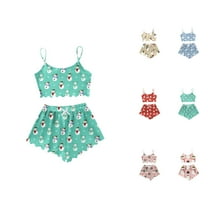 Oversized Pajamas – Comfy Summer Lounge Set Women's Snowman Print Sleeveless Vest & Shorts Set Lightweight Sleepwear Two Piece