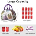 thumbnail image 5 of Insulated Lunch Bag Women Zipper Closure Lunch Tote for Adult Men Leakproof Cooler Lunch Bags for Weekend Picnic/Beach Party (Paris ), 5 of 7