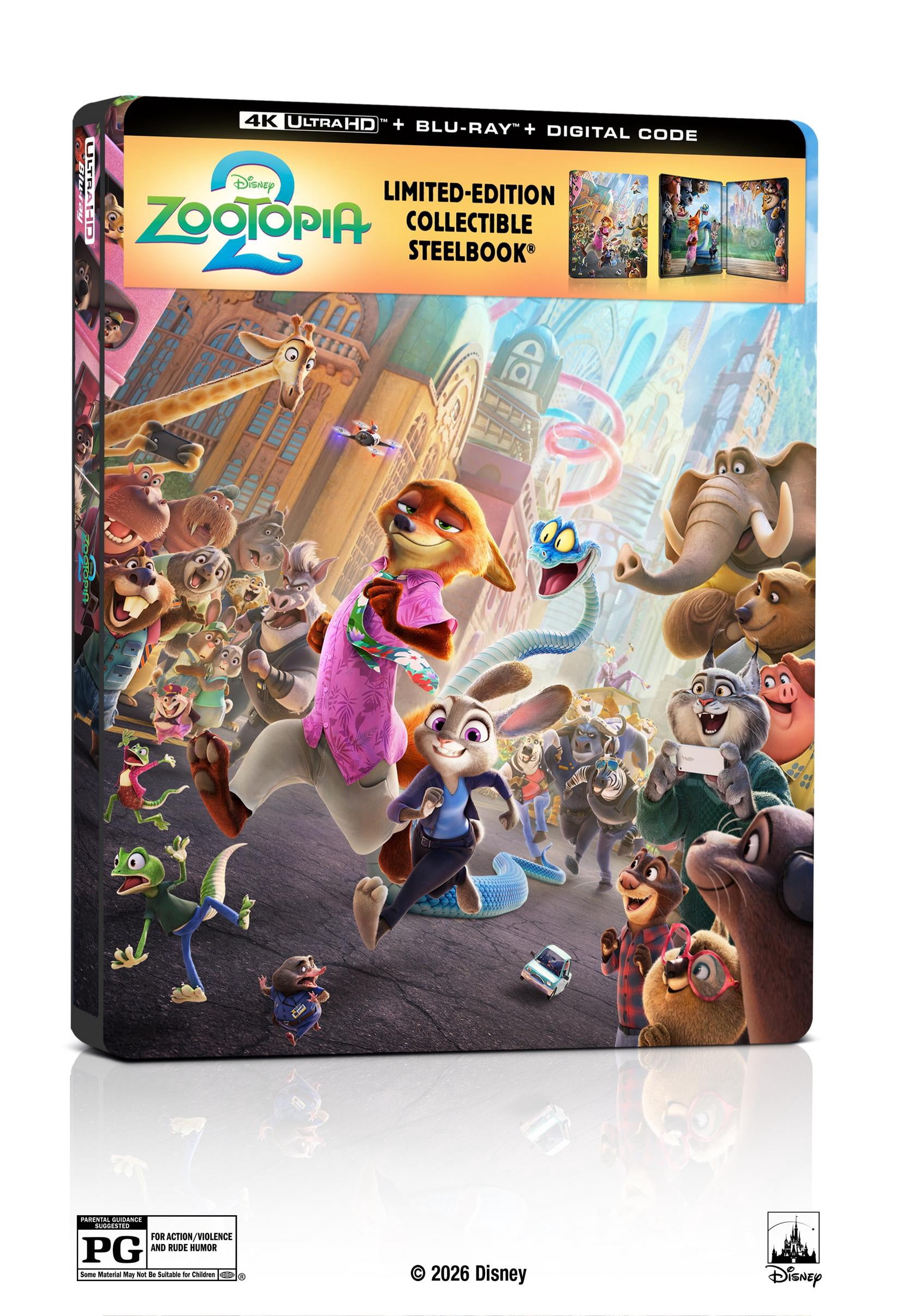 Zootopia 2 (Steelbook) (4K Ultra HD + Blu-ray + Digital Copy) Walt