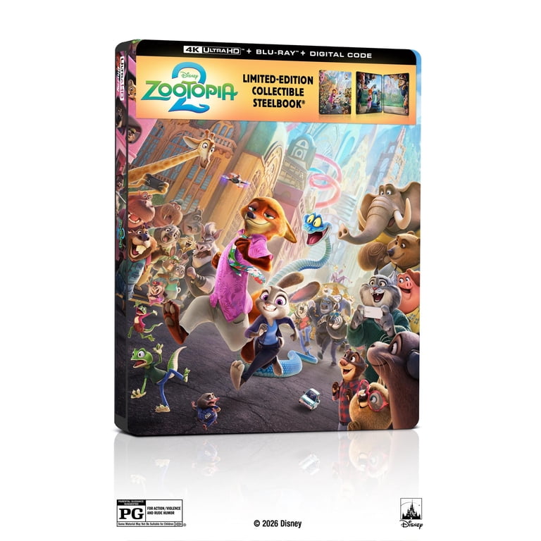 Zootopia 2 (Steelbook) (4K Ultra HD + Blu-ray + Digital Copy) Walt