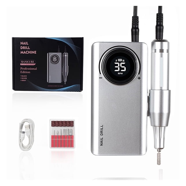 35000RPM Nail Drill Machine With LCD Display, Rechargeable Nail Drill For Gel Nail Polish, Manicure Professional Milling Machine ,Lightweight and Portable