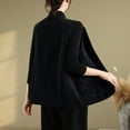 thumbnail image 3 of thefmos Women's Sleeveless Knit Vest with Chest Pocket Solid Color Casual Coat Fashion Spring Fall Outfit, Navy XL, 3 of 4