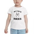 thumbnail image 2 of My Papa Rockss Funny Toddler T Shirts for Boys Girls (White, Youth XL), 2 of 5