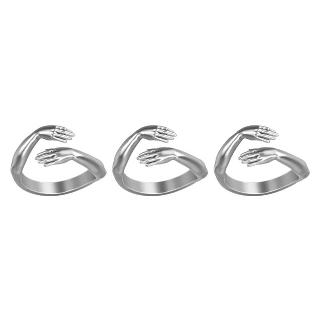 Sonducket Aleación anillo abierto estético boda fiesta favores nudillo mano joyería aniversario novias novios regalos decoración plata Type1 NO1 Sonducket CBP034825