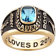 Freestyle, Women's Classic 18kt Gold Plated Sterling Silver Stone Class Ring, High School or College Graduation