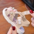 thumbnail image 4 of Viluyesy Girls Jelly Sandals Flower Closed Toe Soft Sole Summer Beach Princess Shoes for Kids Beige Size 6 Toddler, 4 of 6