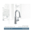 thumbnail image 2 of Moen 6260 Belfield 1.5 GPM Single Hole Pull Down Bar Faucet - Black, 2 of 3