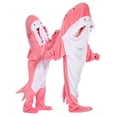 thumbnail image 6 of Otqutp Kids Shark Hooded Jumpsuit Animal Shape Footed Outfit for Teen Boys Girls Halloween Dress Up Play Wear 5-18 Years, 6 of 9