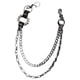 thumbnail image 2 of Cadena de cinturo Llavero, Vintage con seguimiento de 2 vías punk unisex Negro Cadena de cinturón de metal fresco para hombres Mujeres Yinane Cadena de la cintura, 2 of 7