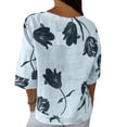 thumbnail image 4 of Sakmal Crew Neck Tees for Women Basic Solid Short Sleeve Shirts Womens Tops, 4 of 8