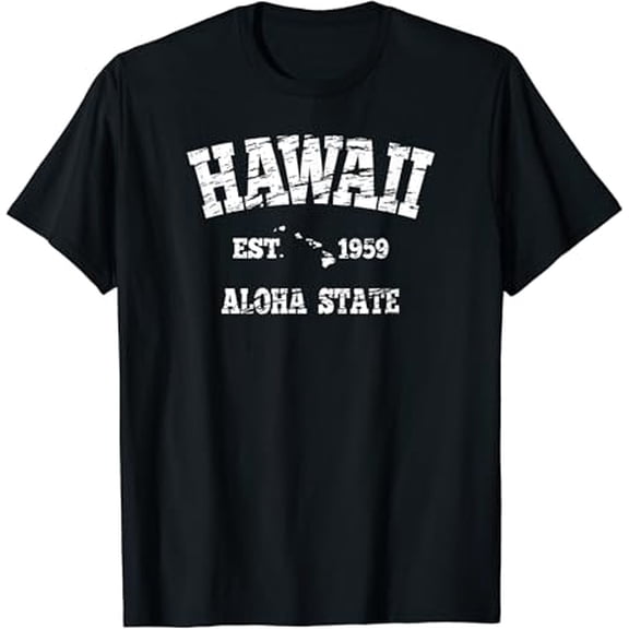 Vintage Hawaiian Islands Graphic T-Shirt