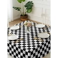 thumbnail image 3 of Black White Plaid Suqare Tablecloth - 54 x 54 Inch, Modern Buffalo Check Gingham Art Waterproof & StainResistant Tablecloth, Washable Oil-proof Table Cover for Dining/Party/Wedding/Camping/Buffet, 3 of 9