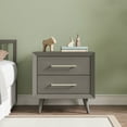 thumbnail image 3 of Child Craft Cranbrook 2-Drawer Nightstand, Mid-Century Modern Style, Pine Wood Construction, Lunar Gray, 3 of 7