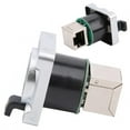 thumbnail image 1 of Angled Connector, RJ45 Angled Connector, Easy To Carry Waterproof Round Tight Corners Flat Panel TV Mounting Coax Cable For Wall Plates, 1 of 8