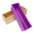thumbnail image 1 of 1200g Rectangle Silicone Soap Making Mold Wooden Box Handmade Craft Soap Mould Toast Chocolate Cake Loaf Mold, 1 of 6