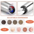 thumbnail image 3 of Gravity Salt And Pepper Grinder, Stainless Steel Electric Pepper Mill Automatic, 3 of 5