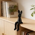 thumbnail image 4 of Easter Bunny Figurine, Cute Modern Easter Statue Tabletop Sculpture Centerpieces Decorations, Adorable Happy Easter Rabbit Statue with Easter Eggs for Spring Indoor Decorations, Tabletop Centerpieces, 4 of 7